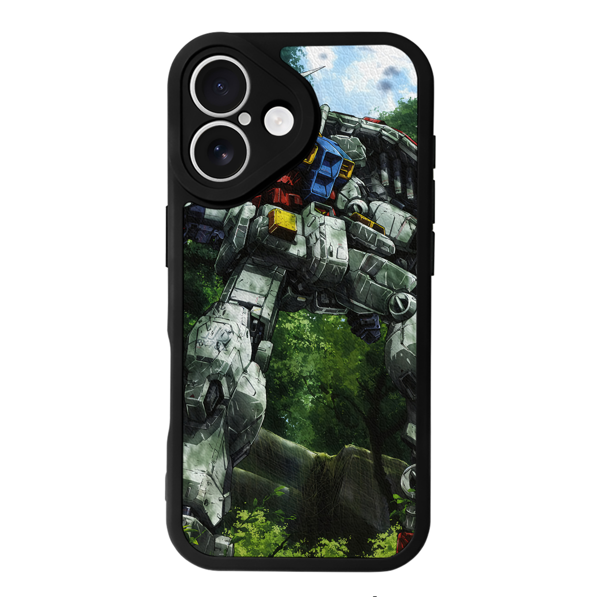 （画像用） 機動戦士ガンダム Mobile Suit Gundam 【iPhone 16シリーズ対応】シリコンスマホケース（レザー調） 材質：シリコン